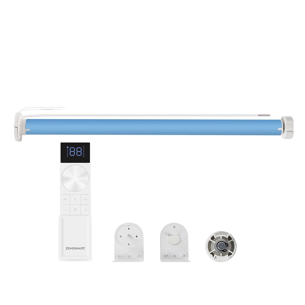 Tuya Zigbee Moteur de store enrouleur intelligent ultra silencieux, charge de 9 kg, 2 vitesses, compatible avec un tube de 38 mm, fonctionne avec HomeKit Google Home Tuya & Home Assistant (HA), hub M6