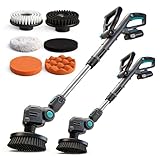 BLUEMARS 20V Cordless Electric Cleaning Brush, Heavy Duty Spin Scrubber for Bathroom, Tile Floor, Outdoor & Shower, Power Scrubbing Tool with Replaceable Brush Heads, Waterproof Floor Cleaner