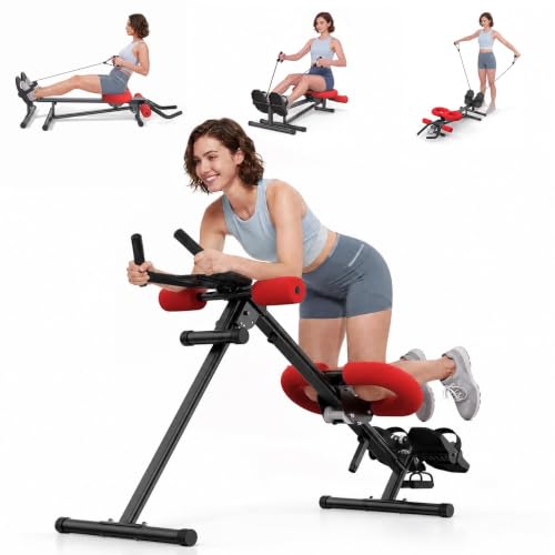 Merach Ab Machine, 4-in-1 Adjustable Ab Trainer Machine, Foldable