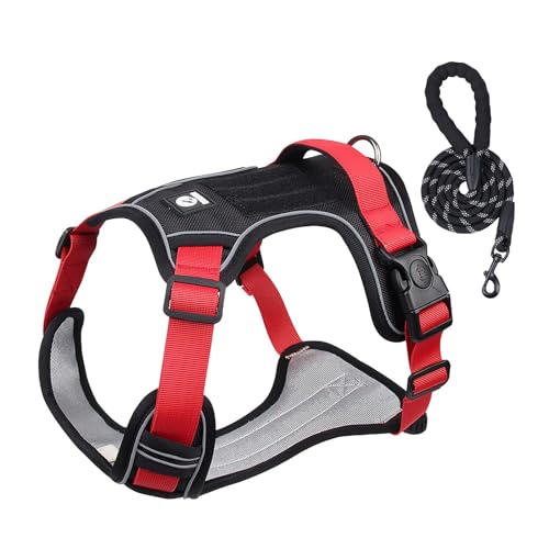 Arnés para perros con mango – Anti Pull Dog Cabla | para perros pequeños | Embaración del perro | Arnés extraíble Redded con mango | Masino para perro