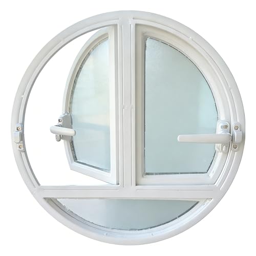 Image of Casement Window,Casement Window Replacement, Dual-Opening Design with Tempered Glass, Recessed Decor Ideal for Bathroom, Living Room, Hotel, Coffee Shop