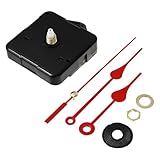 HOMSFOU Mécanisme Horloge Silencieux Quartz DIY Aiguilles Rouges Mouvement Montre sans Pile Accessoires pour Pendule Murale