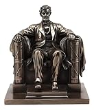 Ebros Gift Faux Bronze Seated Abraham Lincoln Figurine 8' H Lincoln Memorial Colossal Sculpture 16th President of United States of America Historical Decor Civil War Transformational Leader
