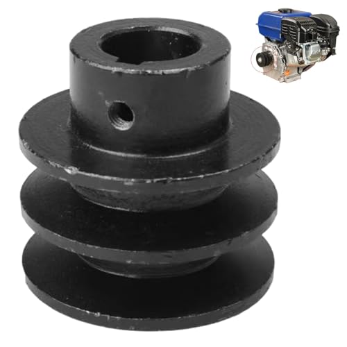 Hbbgdiy 20mm Inner Diameter Sturdy Iron and Plastic Power Pulley for Gasoline Engines, Belt Tensioner Pulley Replacement for Car, Motorcycle & Serpentine Belt Systems.