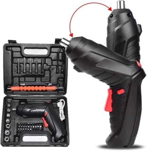 Image of 47 in 1 Electric Screwdriver Set, 3.6V Cordless & Rechargeable, 3.5N.m Max Torque, USB Power Rechargeable Screwdriver with 44pcs Driver Bits, Ideal for Small Projects