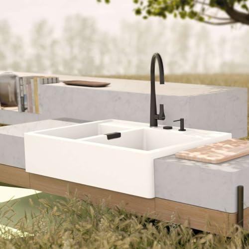 SCHOCK Küchenarmatur GOTA schwarz – Hochdruck Armatur mit Festauslauf und Standard Norm-Anschlüssen