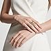 kepvrio Chunky Rings for Women,Gold Silver Two Tone Asymmetrical Wavy Curve Open Ring Dainty Adjustable Stainless Steel Wrap Around Ring Fashion Minimalist Statement Jewelry Accessories Style4