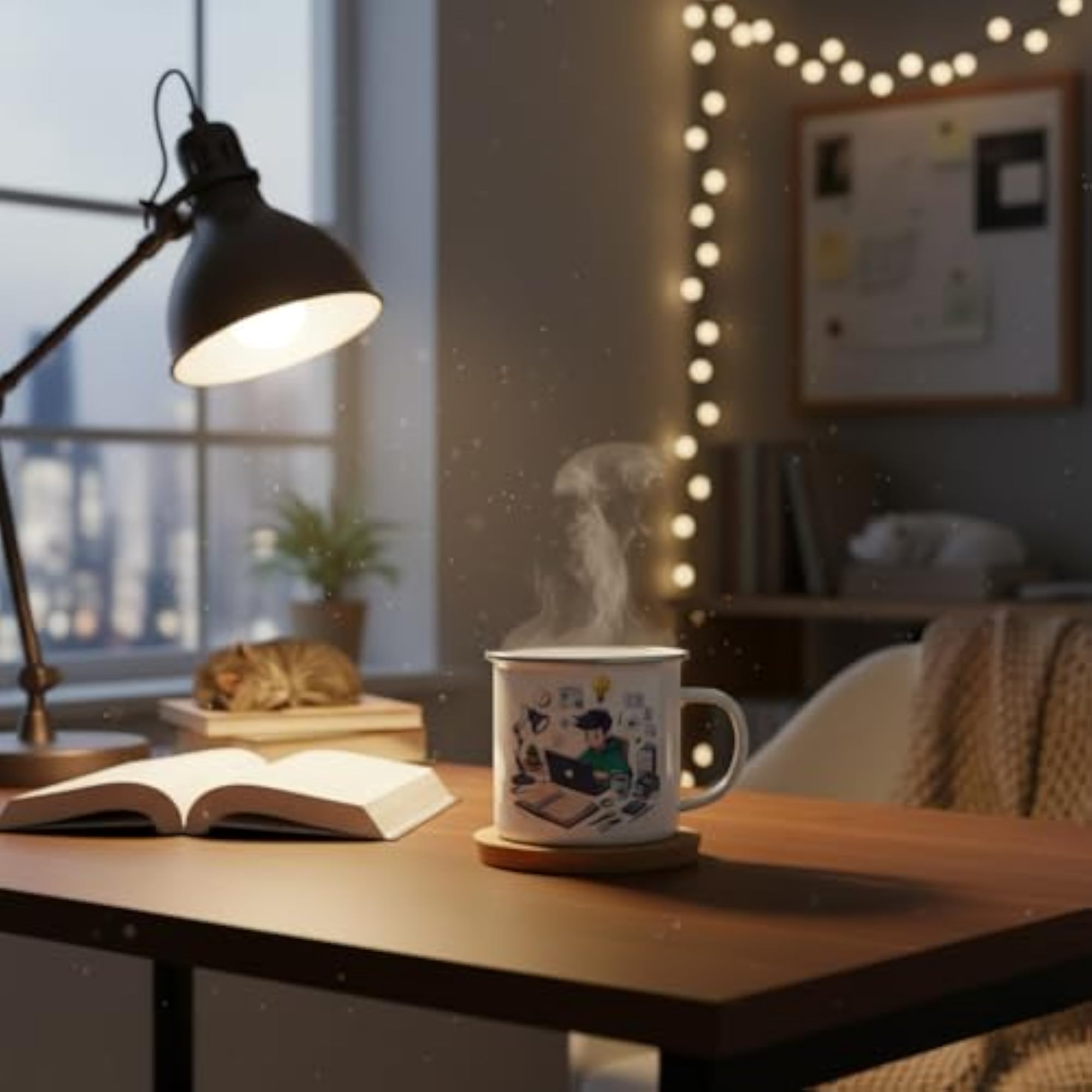 Adventure-Ready Printed Enamel Mug, Durable & Lightweight