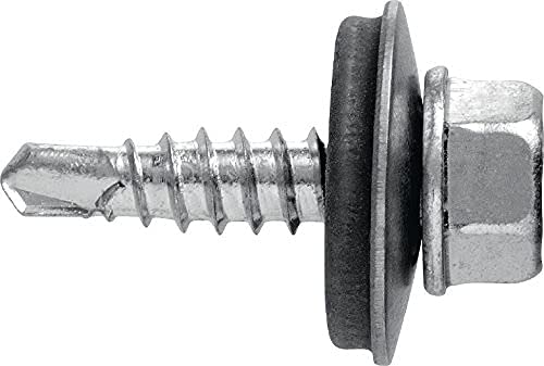 Divya Enterprise Steel Hex Head Self drilling Tapping Screws Zinc Plated Carbon Screw (10 x 20, 500)