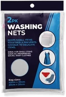 Small Zipped Bags Reusable Washing Nets, Durable Laundry Net Washing Bag for Washing Machine Travel, Delicates, Bra, Baby Cloths,Toy Storage (2 pk Small)
