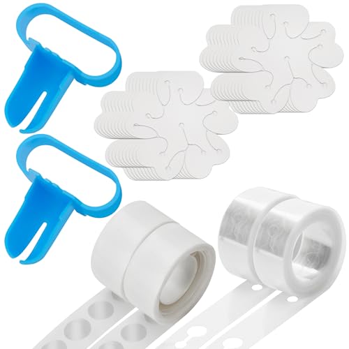 PartyHop 26Pcs Balloon Arch Garland Tool kit 2 Pack Garland Strips& 2 Pack Balloon Glue Point Dots Stickers& 2 Balloons Tie Tools& 20 Balloon Clips for Party Wedding Birthday Decoration Strip Kits