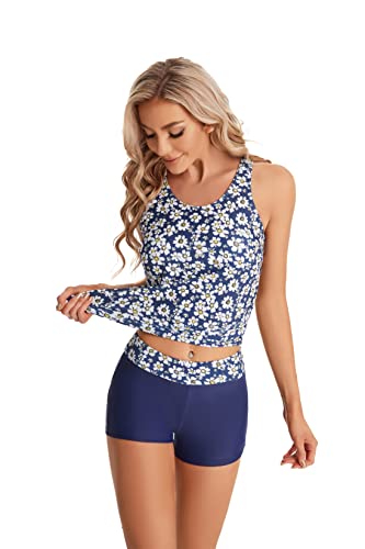Tenue de plage tankini à fleurs pour les vacances d'été