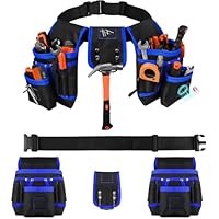 BLOGLOER Cinturón Herramientas con 26 Bolsillos y 1