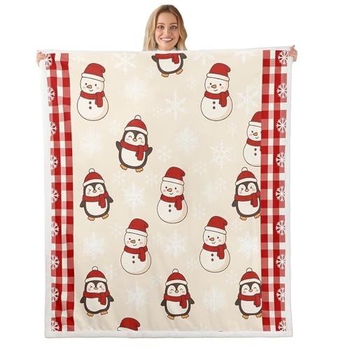 Feelingyou Lindo pingüino manta de forro