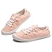 Women's Slip On Canvas Sneaker Low Top Casual Walking Shoes Classic Comfort Flat Fashion Sneakers (Pink 07)