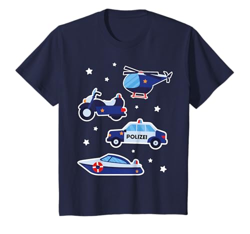 Niños Coche de policía, regalo para niños Camiseta