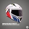 Royal Enfield Roadster Full FACE 1901 Helmet with micrometric Lock|ISI & DOT Certified|Scratch Resistant Visor|High Impact ABS Shell|High Density EPS Liner| 3 Intake Ports & 2 Exhaust RED (M) 58 CM