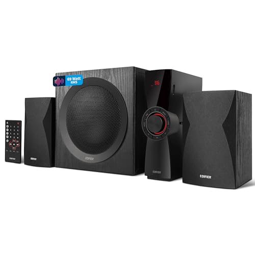 Edifier CX7 Aktives 2.1 Home-Entertainment-System mit Bluetooth V5.0, 21cm (8 Zoll) Subwoofer und Infrarot-Fernbedienung: Perfekt für TV, PC, Notebook etc., Schwarz Edifier CX7 Aktives 2.1 Home-Entertainment-System mit Bluetooth V5.0, 21cm (8 Zoll) Subwoofer und Infrarot-Fernbedienung: Perfekt für TV, PC, Notebook etc., Schwarz