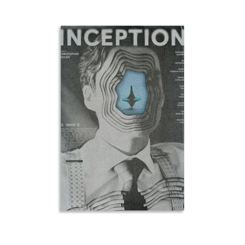 ASHEUQWE Póster estético de la película Inception para pared, lienzo vintage, pintura decorativa para sala de estar, dormitorio, decoración de 30 x 45 cm, estilo sin marco