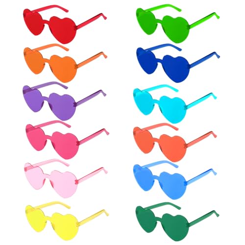 La mejor selección de Monturas de gafas para Niña , tabla con los diez mejores. 48 Lukovee Lentes de Sol con Forma de Corazón Sin Montura, Gafas de Sol Modernas con Protección UV400 para mujer, Gafas de Sol de Colores Tintados, Lentes Fiesta
