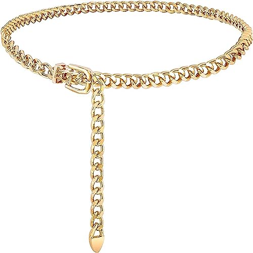 KunJoe Chain Belt for Women Wasit Chain Belt Chain Chunky
