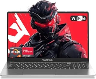 ACEMAGIC 16'' Ordinateur Portable Ryzen 7 7730U(8C/16T,4,5GHz) 8 cœurs avec Boîtier en Métal Clavier Rétroéclairage PC Portables 16Go Ram 1200 FHD DDR4,512Go M.2 SSD,WiFi 6,BT5.2,Type C