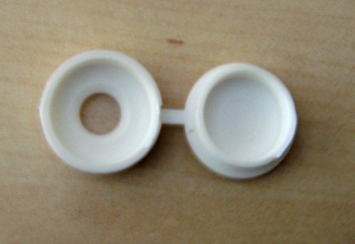 Holland Plastics Original Brand Pack of 100 Fold Over Caps/Cover Fits Large White