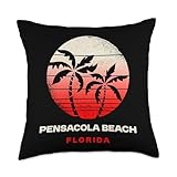 Pensacola Beach Florida Sunset Gulf Coast Pensacola FL Throw Pillow