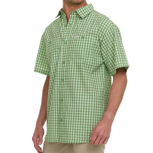 Wrangler Button Up Shirts for Men Big and Tall - Plaid Short Sleeve Casual Shirt4