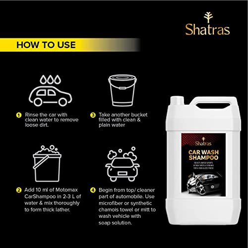 Image of Shatras 3X Extra Ultimate shine Car Wash Shampoo - Thick Suds Shine Enhancing Car Foam Shampoo - Bubblewash Snow Car Foam Shampoo