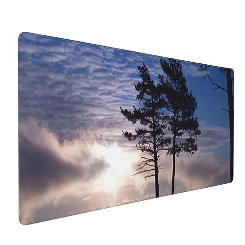 Tapis de souris de jeu format XXL crépuscule pour un bureau zen et ordonné