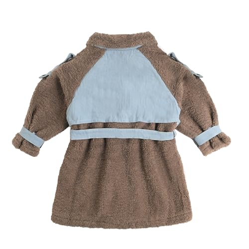 Image of Bold N Elegant Girl 3 /4th Sleeve Winter Party Overcoat Warm Long Quilted Fur Coat Jacket for 5 to 10 Year Girls