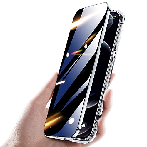 Coque iPhone 15 Plus anti-regard HENGHUI magnétique en verre avec protection objectif