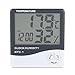 Thermometer Feuchtigkeit Monitor Temperatur Messgerät Innen Digital LCD Anzeige drahtloses Hygrometer mit Wecker