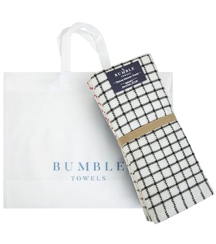 Image of Bumble Kitchen Towels (6 Pack) | 16 inch x 28 inch | 100% Cotton Kitchen Towels | 385 GSM | Soft, Highly Absorbent & Durable Dish Towels for Kitchen | Multicoloured Checked