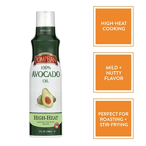 image for Pompeian 100% Avocado Oil Cooking Spray, Mildly Nutty Flavor, Perfect 
