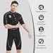 Lemorecn Wetsuits Mens Front Zip Neoprene 3mm Shorty Diving Suit(3016black-L)