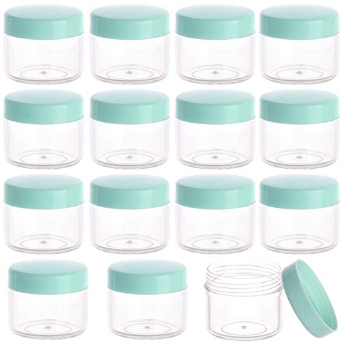 Tecbeauty 25-Pack 20g Empty Cream Jars with Lids Travel Size Sample Jars for Lotion, Green