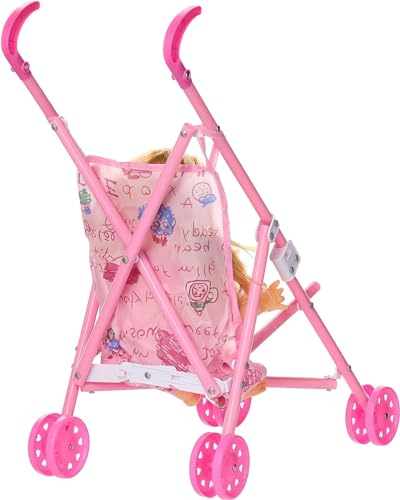 Image of DUNGRANI ENTERPRISE 3 in 1 Baby Doll Stroller Set Toys for Girls Toddlers 3-5 4-6 Year Gifts,Baby Doll Set with 12.5 inch Doll,1 Baby Dining Chair,8 PCS Baby Doll Accessories (Unique)