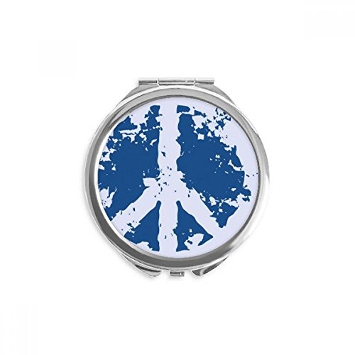 Miroir rond de maquillage portable de poche 2,6 pouces avec illustration motif multicolore