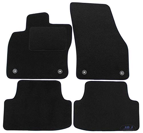 Tapis de sol en velours noir J&J AUTOMOTIVE sur mesure pour Seat Ateca depuis 2016