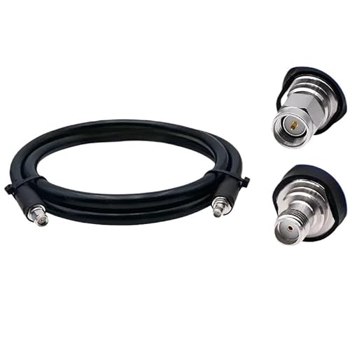 QYZLVCES(���X) LMR400 SMA Male plug to SMA Female jack Connector 50ohm Crimp for LMR400 Cable Pigtail Antenna Radio(0.1m)
