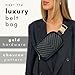 Boutique Luxury Chain Belt Bag | Crossbody Bag Leather Fanny Pack for Women Fashionable | Cute Everywhere Bum Hip Waist Designer Pack | Small Travel Fashion Chest Bag (Extended Strap, Black | Chevron)