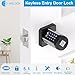 WELOCK WiFi Smart Door Lock, 5-in-1 Keyless Entry Doorknob with Auto-Locking, Bluetooth App Control,Password,2 Keys and IC Cards, Easy Installation for Bedroom,Home, Office(Black)