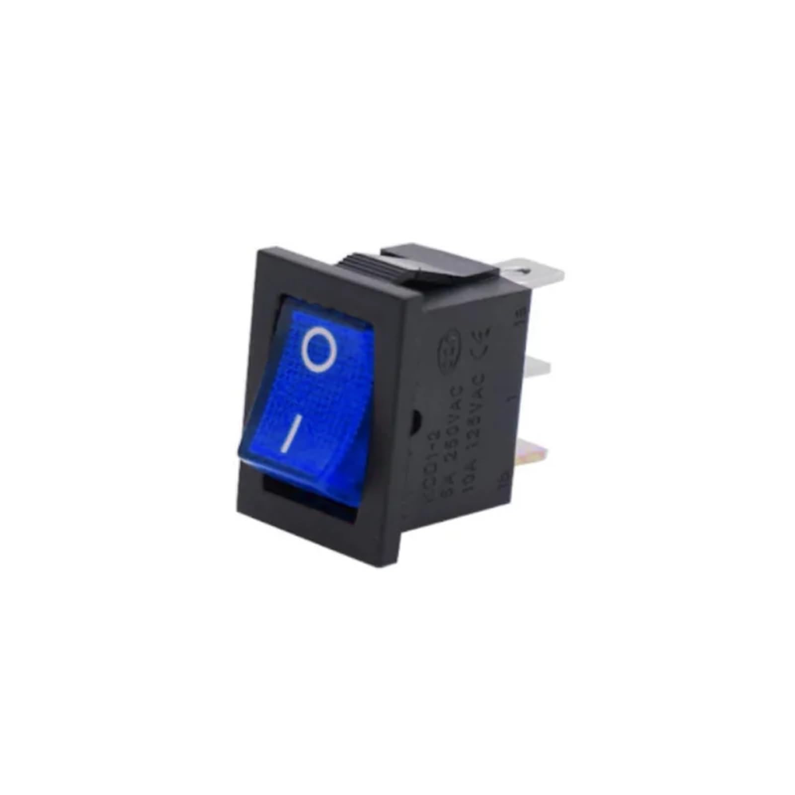 こい　スイッチ 5PCS KCD1 21 * 15mm Rocker Boat Switch 6A/250V 10A/125V AC 6