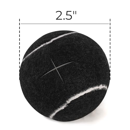 Hiceeden 24 Pcs Precut Tennis Balls for Walkers, Heavy Duty Walker Glide Balls, Long Lasting Walker Tennis Balls for Chair, Desk, Furniture Legs, Floor Protection (Black) - Image 3