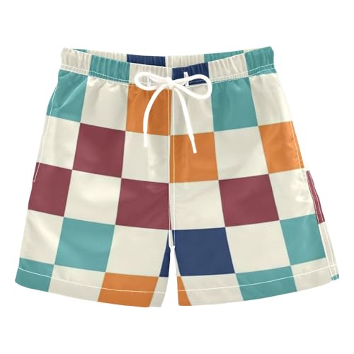 Maillot de bain garçon tartan classique de 2 à 12 ans