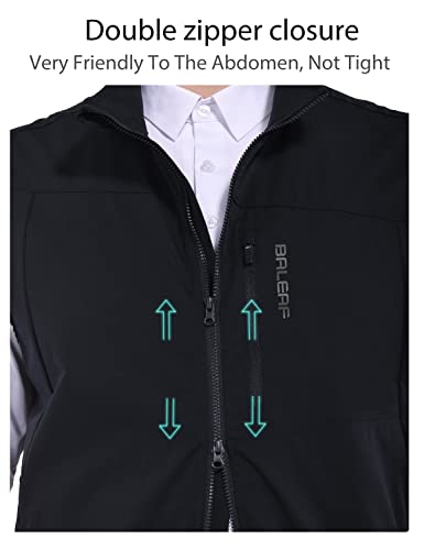 Baleaf BALEAFCGA031A13MBL28007 Men'S Golf Vest Lightweight Outwear Sleeveless Jackets Running Travel Breathable Running Rain Gear Zip Pockets Hiking Black Xxl thumb #1