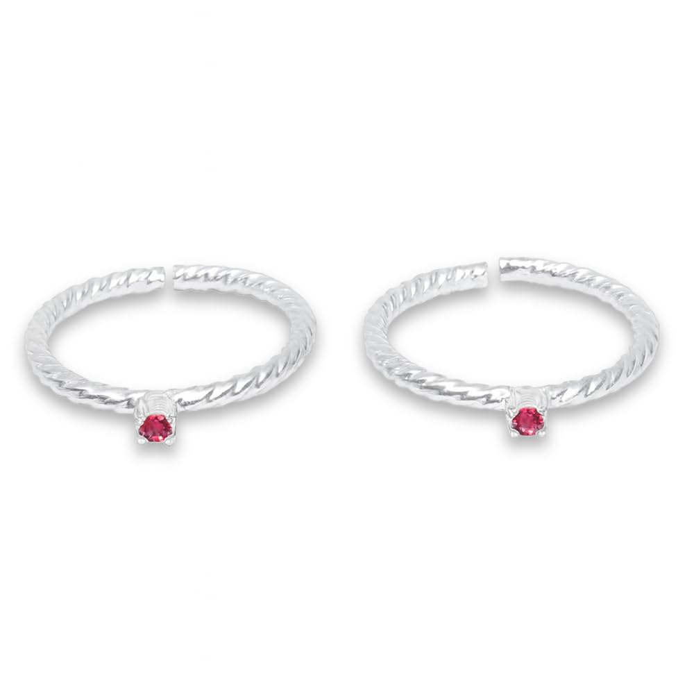 unniyarcha 92.5 Sterling Silver Red Toe Ring,women's toe ring, toe ring for women.-picture-30