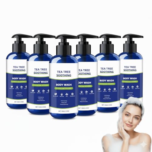 Tea Tree Natural Clean Gel de Ducha Gel de Ducha Árbol de Té para Mujeres y Hombres, Limpia e Hidrata la Piel, Combate el Olor Corporal, para todo tipo de pieles, Limpiador refrescante para (6